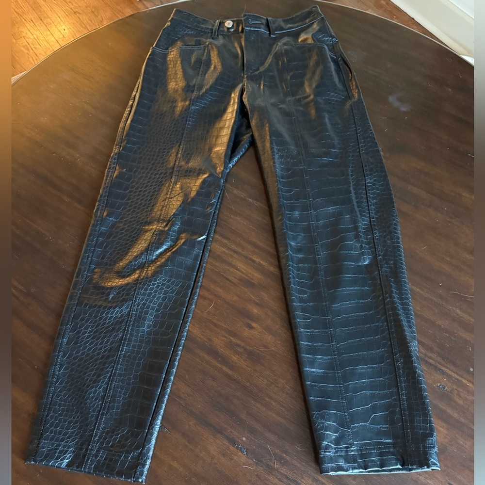 a new day Black Textured Pants
